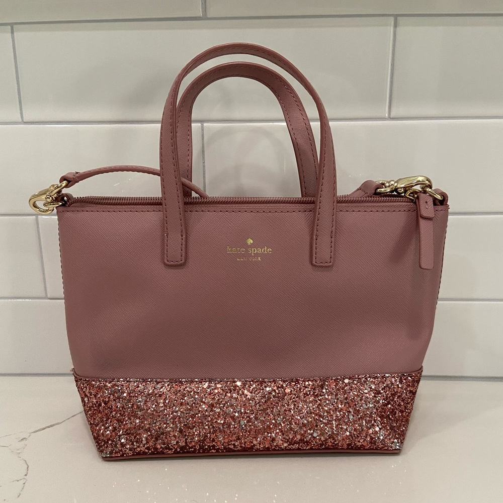 Kate Spade Glitter Crossbody Purse/Handbag with Matching Wallet